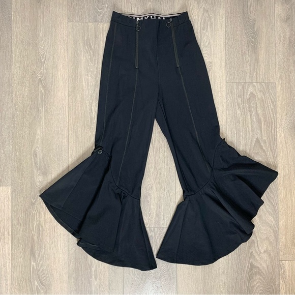 Jonathan Simkhai Carbon38 Crop Flare Leg Pants High Rise Waist Black Size XS - Picture 2 of 16